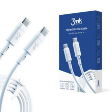 3MK Universal Hyper Silicone Cable Type-C to Type-C 60W 3A White