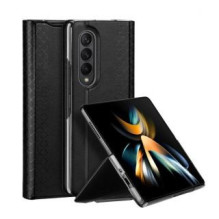 Dux Ducis Samsung Galaxy Z Fold4 Bril dėklas su atverčiamu piniginės stovu Juoda