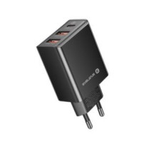 Evelatus Kelioninis įkroviklis EU Wall 3 Ports 32W USB-C / USB-A2 ETC06 Black