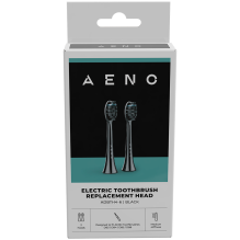 AENO Replacement toothbrush heads, Black, Dupont bristles, 2pcs in set (for ADB0004/ ADB0006 and ADB0003/ ADB0005)