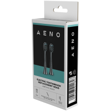 AENO Replacement toothbrush heads, Black, Dupont bristles, 2pcs in set (for ADB0004/ ADB0006 and ADB0003/ ADB0005)