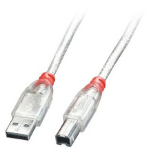 LINDY CABLE USB2 A-B 2M / TRANSPARENT 41753