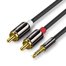 Ugreen Ugreen cable audio cable 3.5 mm mini jack - 2RCA 2 m black (AV116 10584)