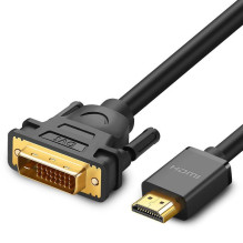 Ugreen Ugreen kabelio kabelio adapteris DVI adapteris 24 + 1 kontaktas (vyriškas) - HDMI (vyriškas) FHD 60 Hz 1,5 m juod