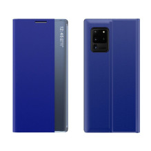 „Hurtel New Sleep Case“ knygų lentynos tipo dėklas su atramos funkcija, skirta „Samsung Galaxy A02s EU blue“