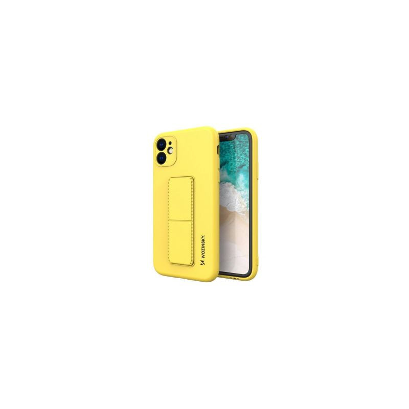 Wozinsky Wozinsky Kickstand Case Silikoninis stovo dangtelis, skirtas Samsung Galaxy A32 5G Yellow