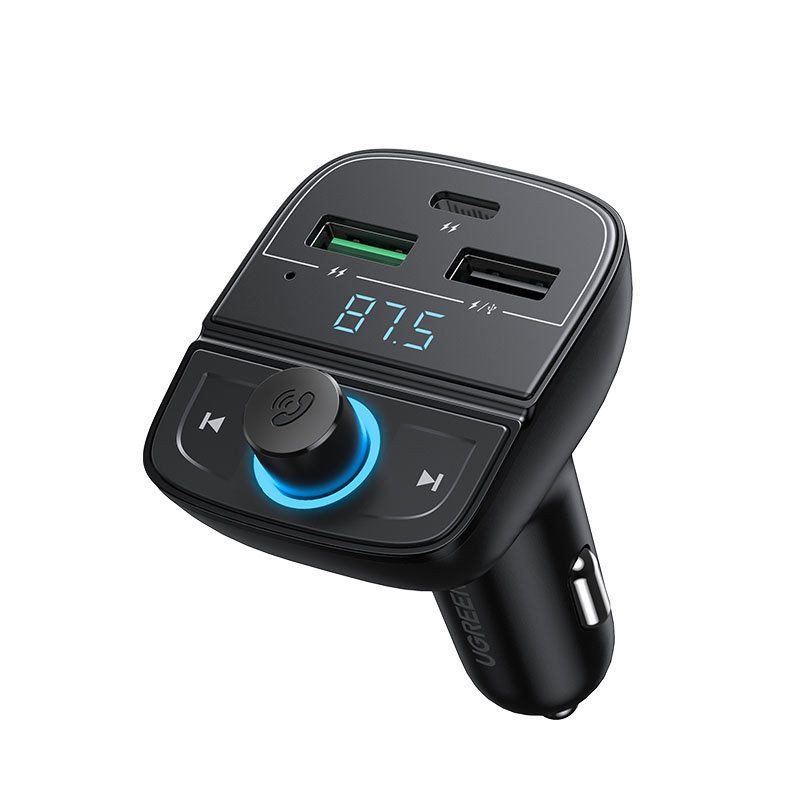 Ugreen Ugreen FM Transmitter Bluetooth 5.0 MP3 car charger 3x USB TF micro SD 4.8 A black (CD229)