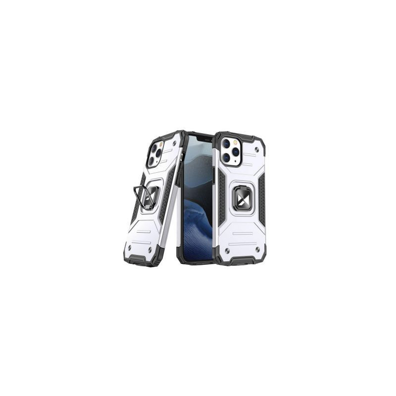 Wozinsky Wozinsky Ring Armor Case Kickstand Tvirtas ir tvirtas dangtelis skirtas iPhone 13 Pro Max sidabrinis