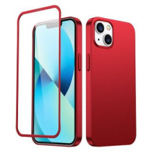 Joyroom Joyroom 360 Full Case front and back cover for iPhone 13 + tempered glass screen protector red (JR-BP927 red)