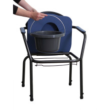 OPEN sanitary chair with height adjustment Navy blue