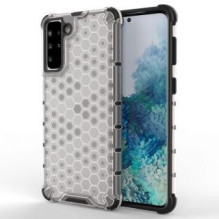 „Hurtel Honeycomb“ korpuso šarvuotas dangtelis su gelio rėmeliu, skirtas Samsung Galaxy S22 + (S22 Plus) skaidrus