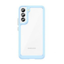 Hurtel Outer Space Case Cover for Samsung Galaxy S22 + (S22 Plus) Hard Cover with Gel Frame Blue