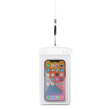 Hurtel PVC waterproof phone case with lanyard - white