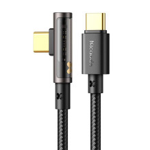 „Mcdodo“ USB į USB-C Prism 90 laipsnių kabelis Mcdodo CA-3401, 100 W, 1,8 m (juodas)