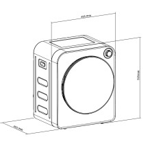 GreenBlue GB410 Electric Tumble Dryer 3kg 830W Vented 5 Drying Programs Compact Table Top Contertop Wall Moountable Port