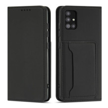 „Hurtel“ magnetinis kortelės dėklas, skirtas „Xiaomi Redmi Note 11 Pouch Card“ piniginės kortelių laikikliui, juodas