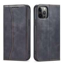 „Hurtel Magnet Fancy Case Case“ dėklas, skirtas „iPhone 12 Pro Pouch Card“ piniginės kortelių stovas, juodas