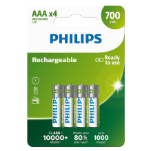 Įkraunamos Baterijos Philips HR03 AAA 700mAh 4 Vnt.