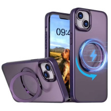 Dėklas &quot;Mag Ring&quot; skirtas Apple iPhone 16 Plus violetinis