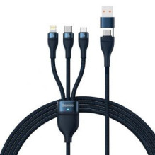 Baseus Baseus Flash Series II cable USB Type C / USB Type A - USB Type C / Lightning / micro USB 100 W 1.2 m blue (CASS0