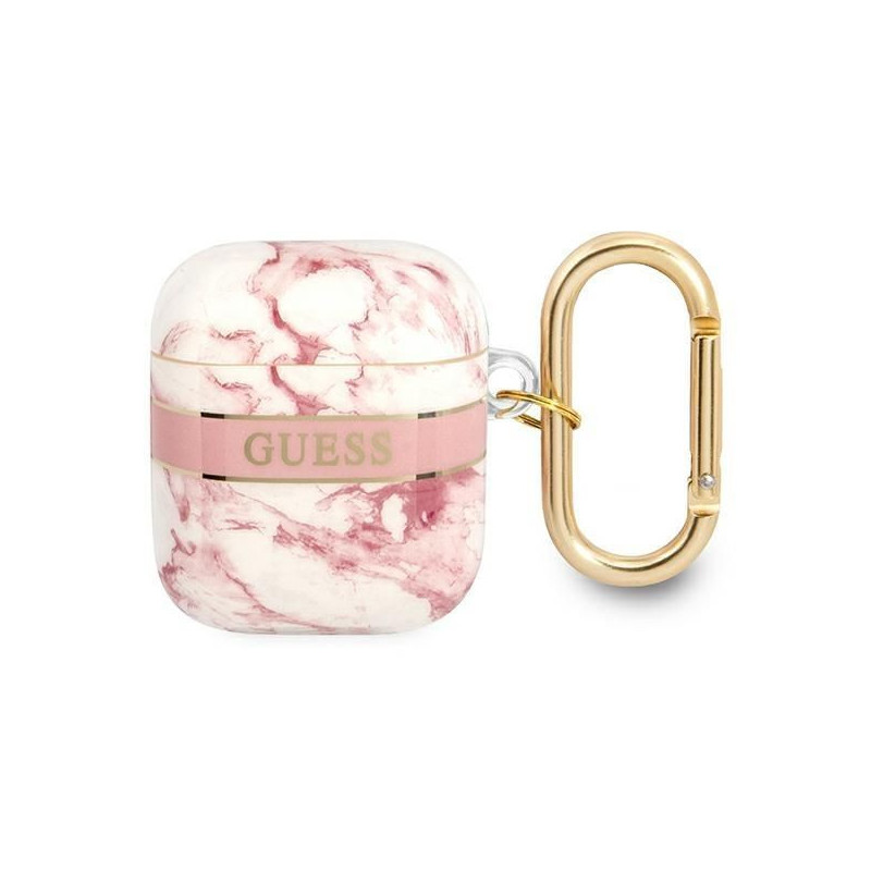 Guess Guess GUA2HCHMAP AirPods cover pink / pink Marble Strap Collection