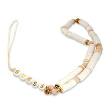 Guess Guess pendant GUSTPEAW Phone Strap white / white Heishi Beads