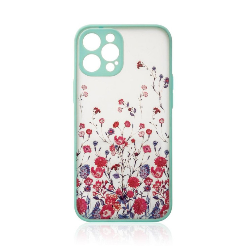 Hurtel Design Case case for iPhone 13, blue flower cover