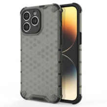 Hurtel Honeycomb dėklas iPhone 14 Pro šarvuotas hibridinis dangtelis juodas