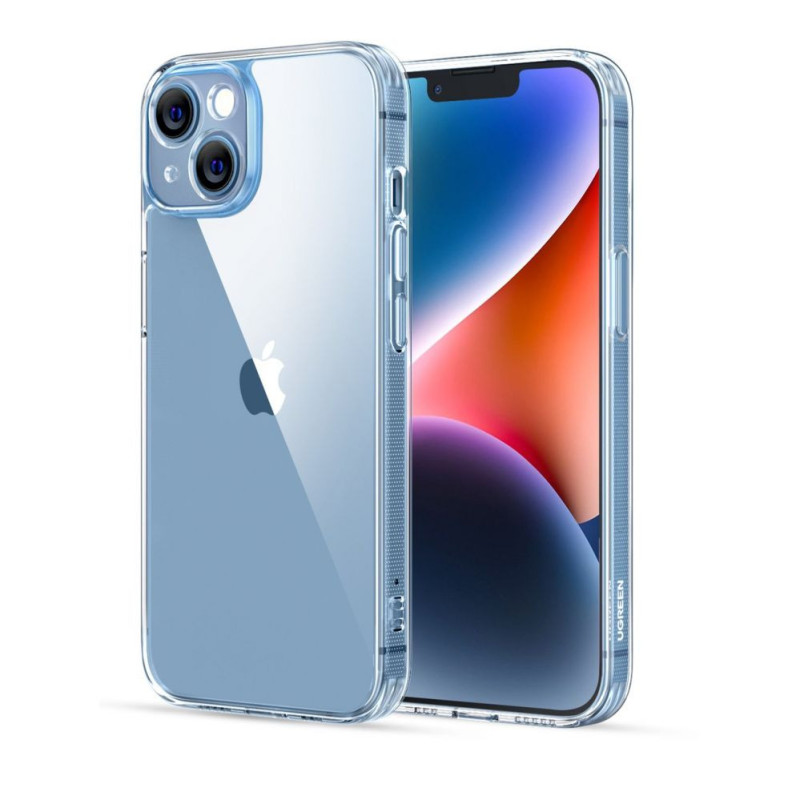 Ugreen Ugreen Classy Clear patobulintas apsauginis dėklas, skirtas iPhone 14 Plus Transparent (LP618) su gelio rėmeliu C