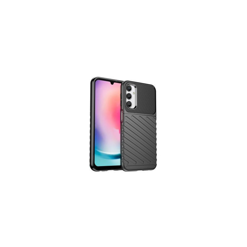 Hurtel Thunder Case dėklas Samsung Galaxy A24 4G silikoninis šarvų dėklas juodas