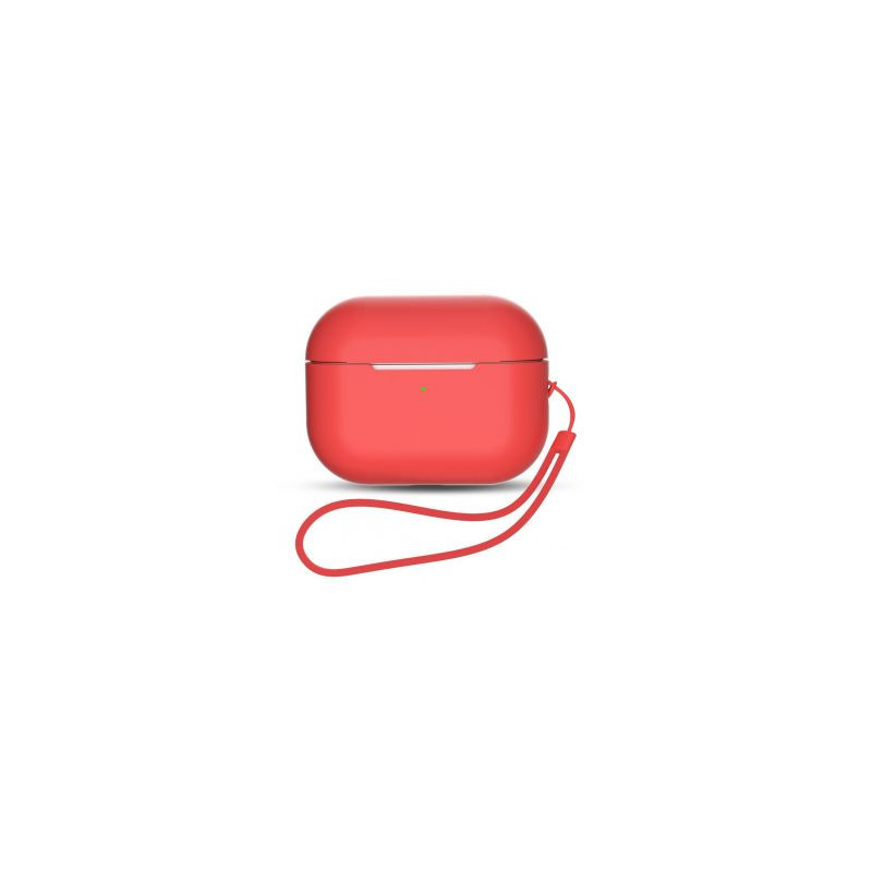 Hurtel Silicone Case for AirPods Pro 2 / AirPods Pro 1 + Wrist Strap Lanyard - Red