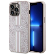 Guess Guess GUHMP13XP4RPSP iPhone 13 Pro Max 6.7&quot; pink / pink hardcase 4G Printed Stripes MagSafe