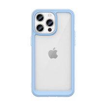 Hurtel iPhone 15 Pro Max Outer Space Reinforced Case with Flexible Frame - Blue