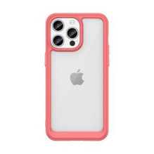 Hurtel Reinforced case with a flexible frame for iPhone 15 Pro Outer Space - red