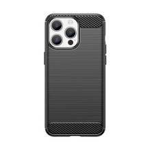 Hurtel Flexible carbon pattern case for iPhone 15 Pro Max Carbon Case - black