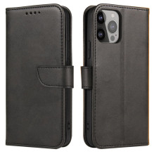 Hurtel - Wallet Case with Stand for iPhone 15 Magnet Case - Black