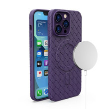 Hurtel MagSafe Woven Case for iPhone 13 - purple