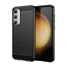 Hurtel Lankstus anglies rašto dėklas, skirtas Samsung Galaxy S23 FE Carbon Case - juodas