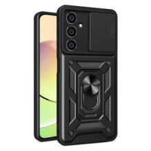 Hurtel Hybrid Armor Camshield case for Samsung M54 with camera cover - black