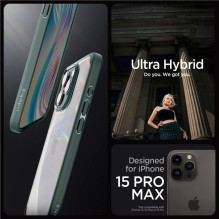 Spigen Spigen Ultra Hybrid dėklas iPhone 15 Pro Max - tamsiai žalias