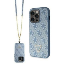 Guess Guess GUHCP14LP4TDSCPB iPhone 14 Pro 6.1&quot; blue / blue hardcase Crossbody 4G Metal Logo