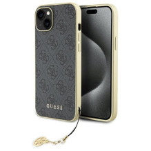 Guess Guess 4G Charms Collection case for iPhone 15 Plus - gray