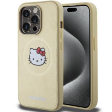 Hello Kitty Hello Kitty Leather Kitty Head MagSafe case for iPhone 15 Pro Max - gold