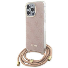 Guess Guess Crossbody Cord 4G Print case for iPhone 15 Pro Max - pink