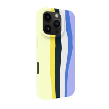 Evelatus Apple iPhone 16 Pro Multi-Colored Silicone Case With MagSafe Ceramic White