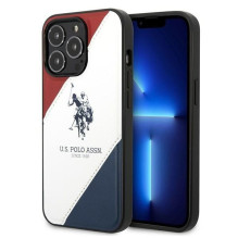 U.S. Polo PU US Polo USHCP14LPSO3 iPhone 14 Pro 6.1&quot; balta/balta trispalvė įspausta