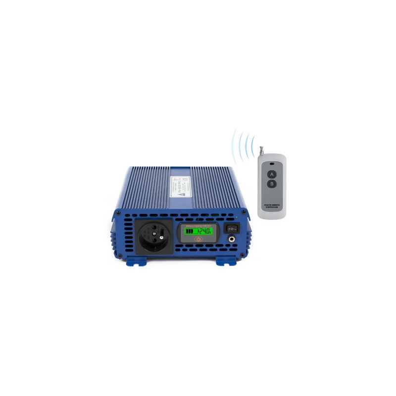 Įtampos keitiklis 24 VDC / 230 VAC eko režimas sinus ips-1200s pro 1200w