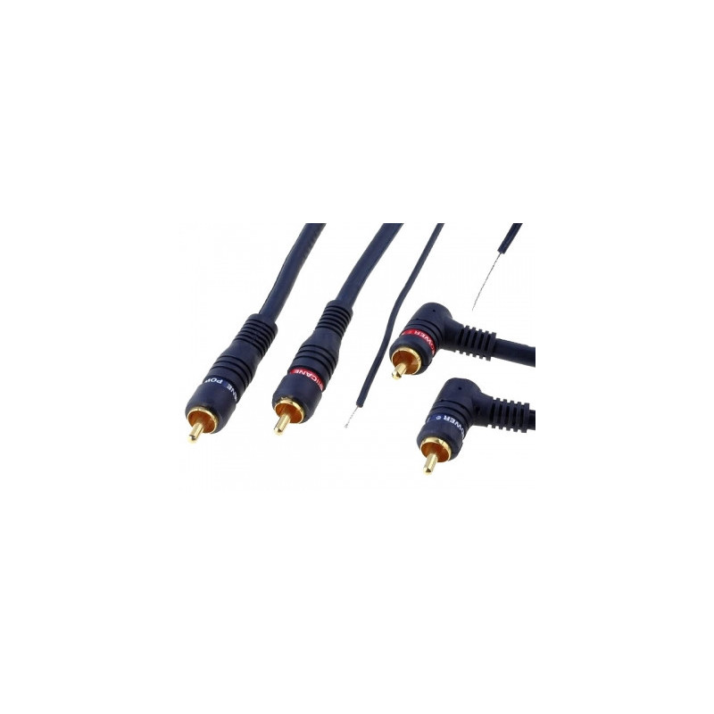 RCA kabelis 2x kištukas/ 2x kištukas+valdymas 5,00m, geros kokybės