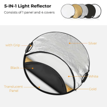 K&F 5-In-1 Circular Reflector Kit - 110 cm