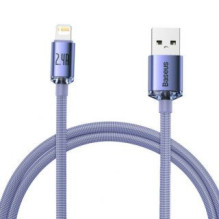 Baseus - Baseus CAJY000005 Crystal Shine Series Data Cable USB to Lightning 20W 1,2m Purple